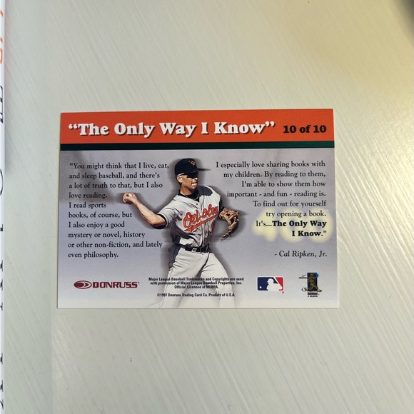 ⚾1997 Signed Cal Ripken Jr’s “The Only Way I Know”. I got to watch him sign it😊 - Picture 9 of 15